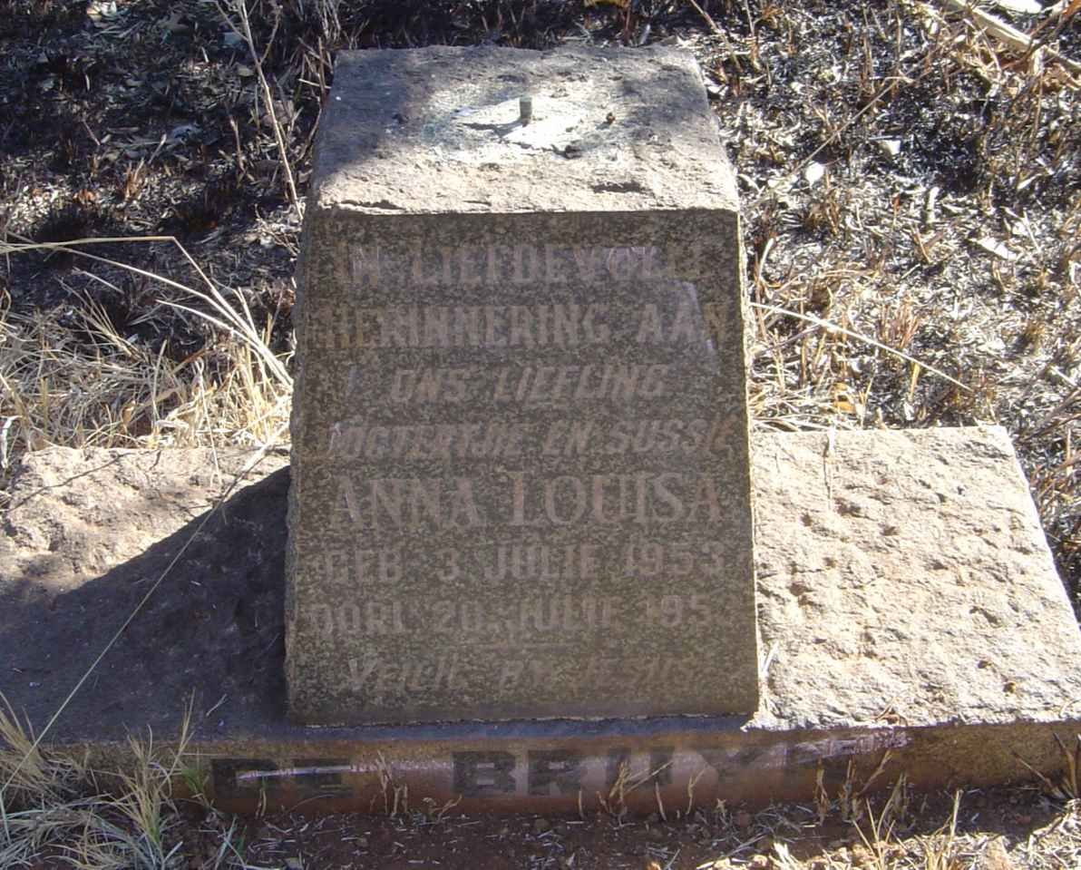 BRUYN Anna Louisa, de 1953-1953
