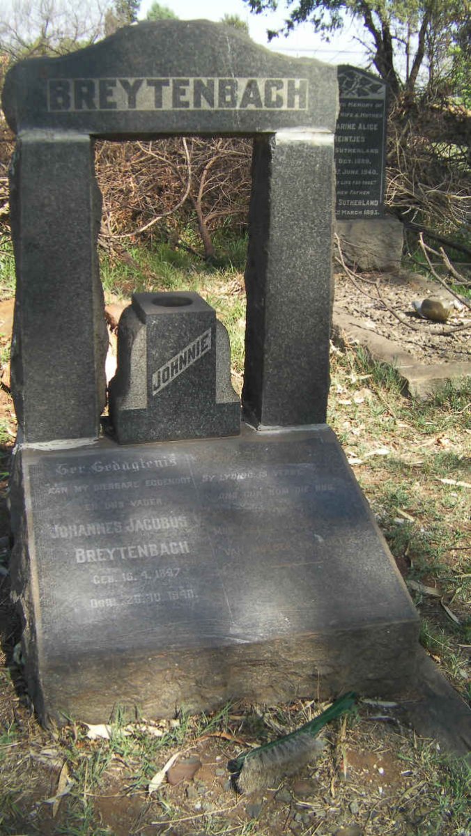 BREYTENBACH Johannes Jacobus 1897-1940