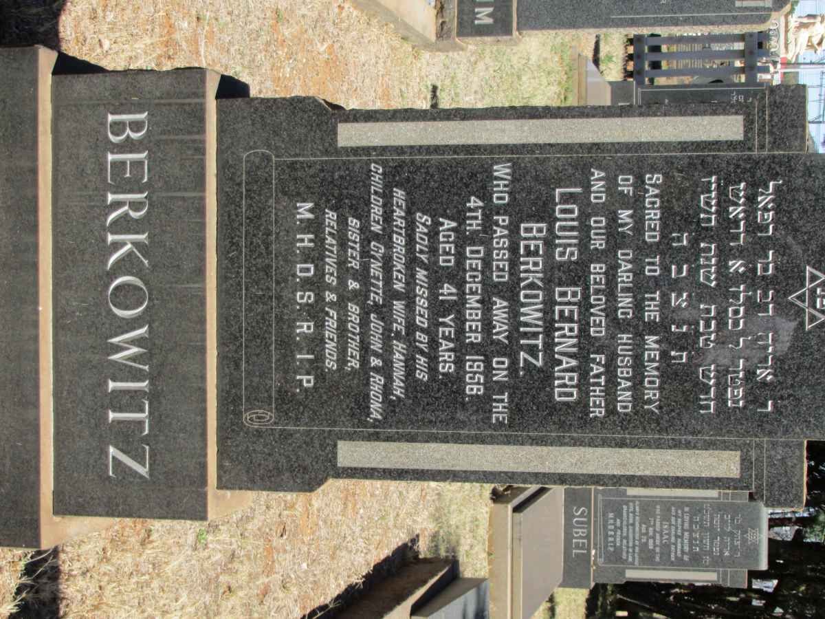 BERKOWITZ Louis Bernard -1956