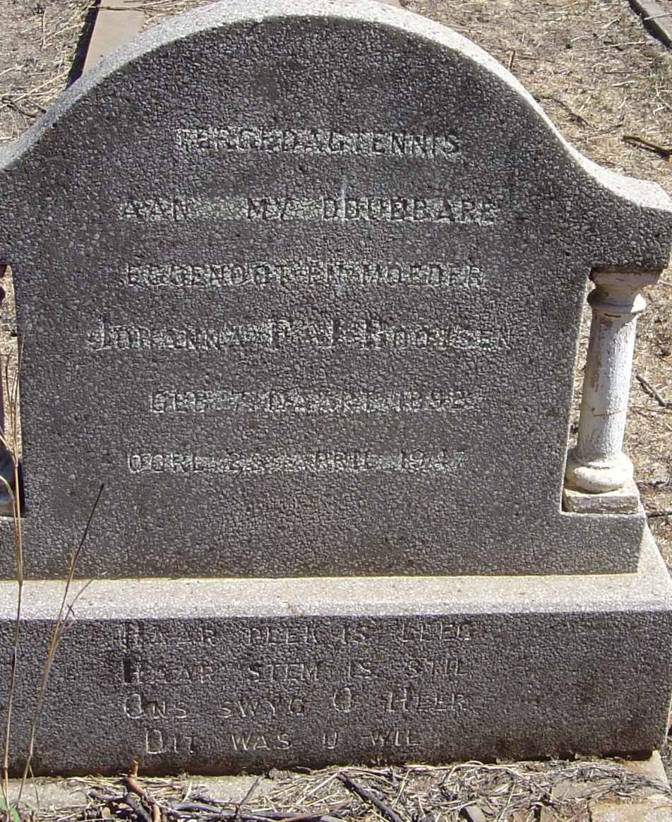 BOOYSEN Johanna F.J. 1892-1947