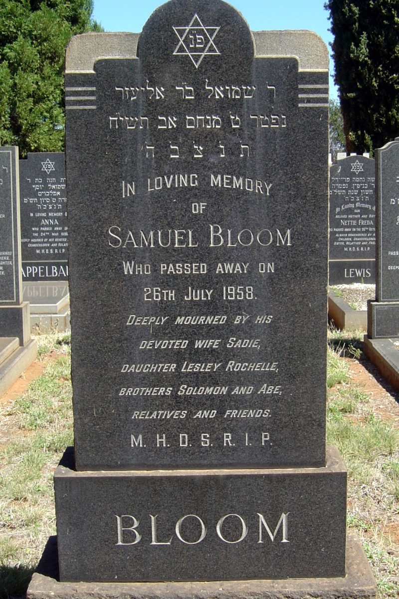 BLOOM Samuel -1958