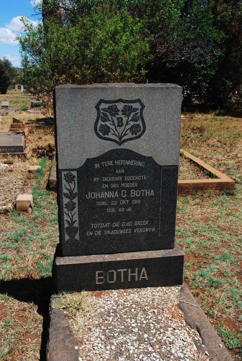 BOTHA Johanna C. -1919