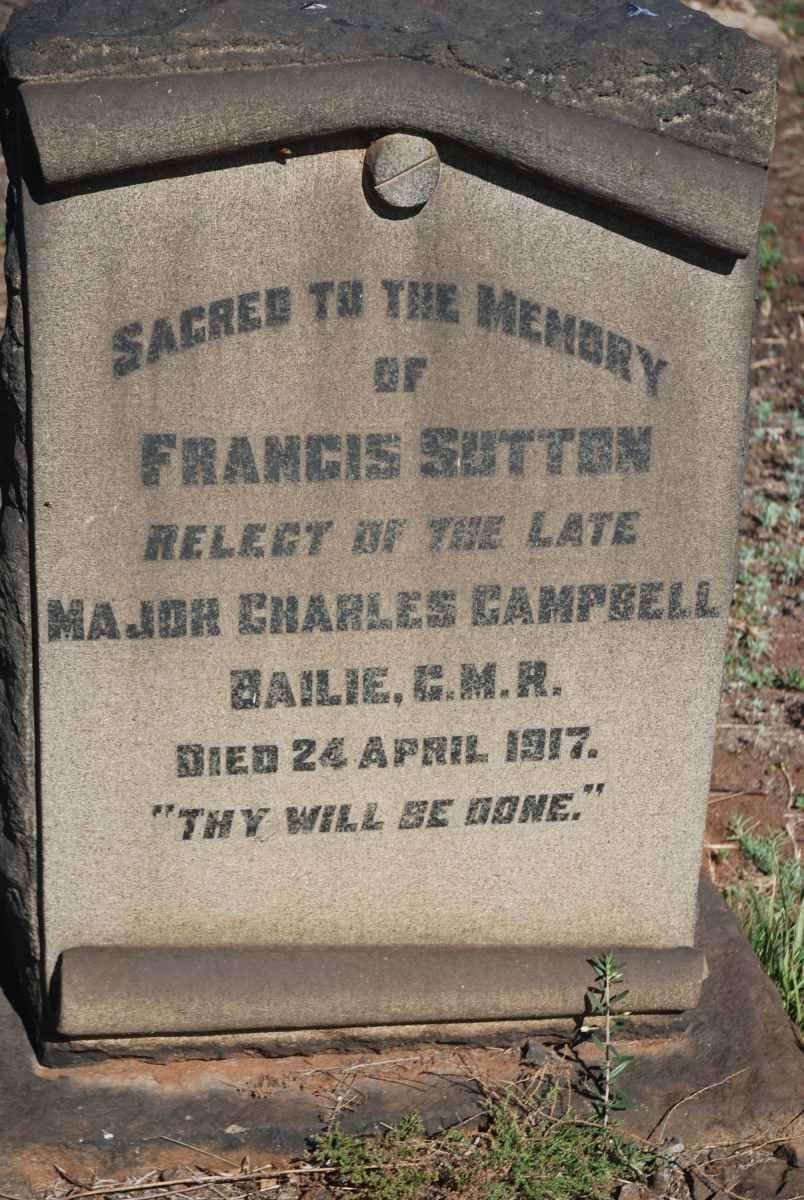 BAILIE Francis Sutton -1917