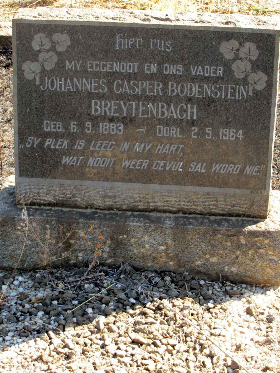 BREYTENBACH Johannes Casper Bodenstein 1883-1964