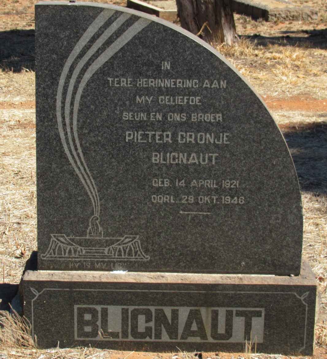 BLIGNAUT Pieter Cronje 1921-1946