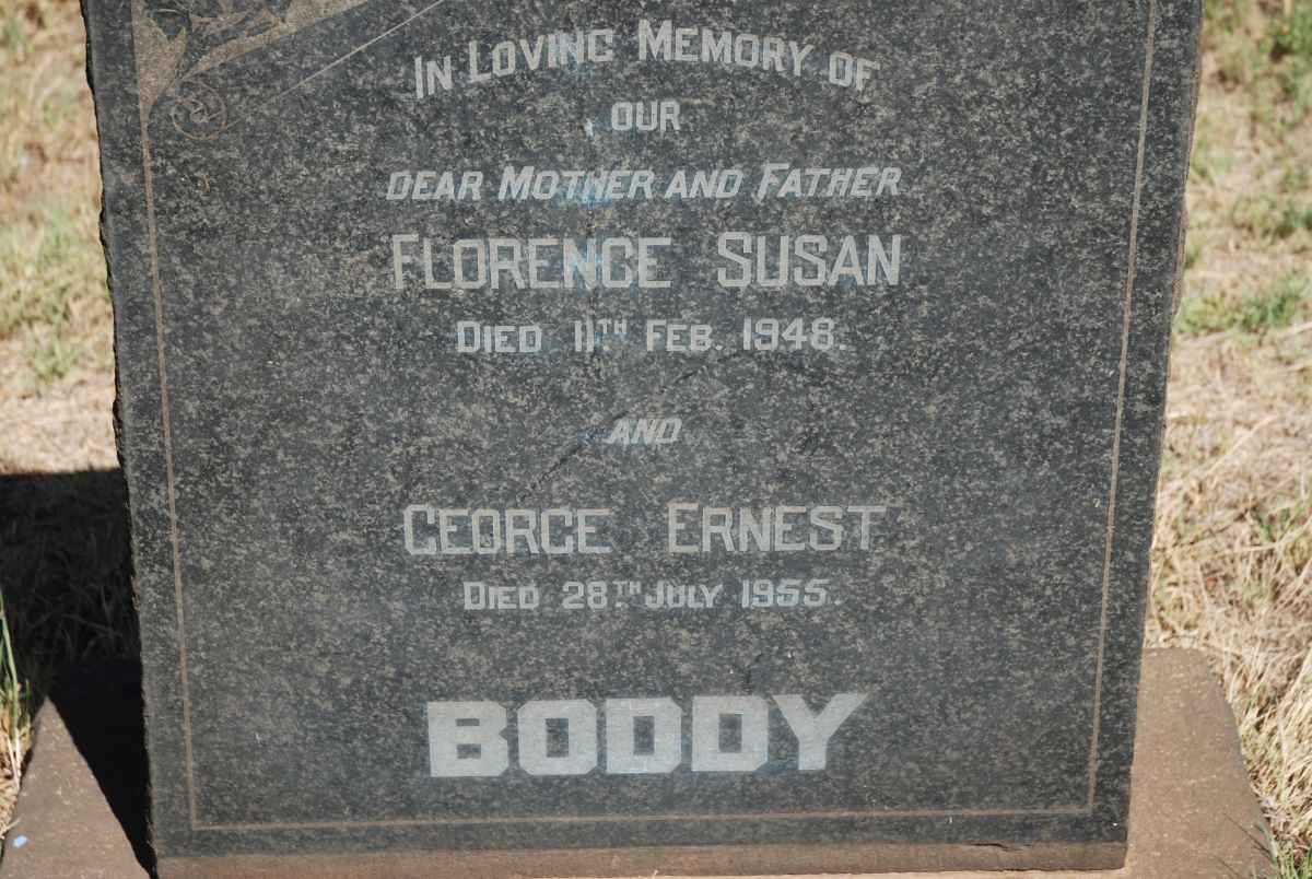 BODDY George Ernest -1955 &amp; Florence Susan -1948