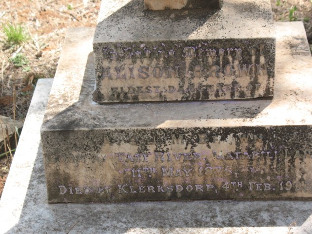 BROWN Alison 1876-1903