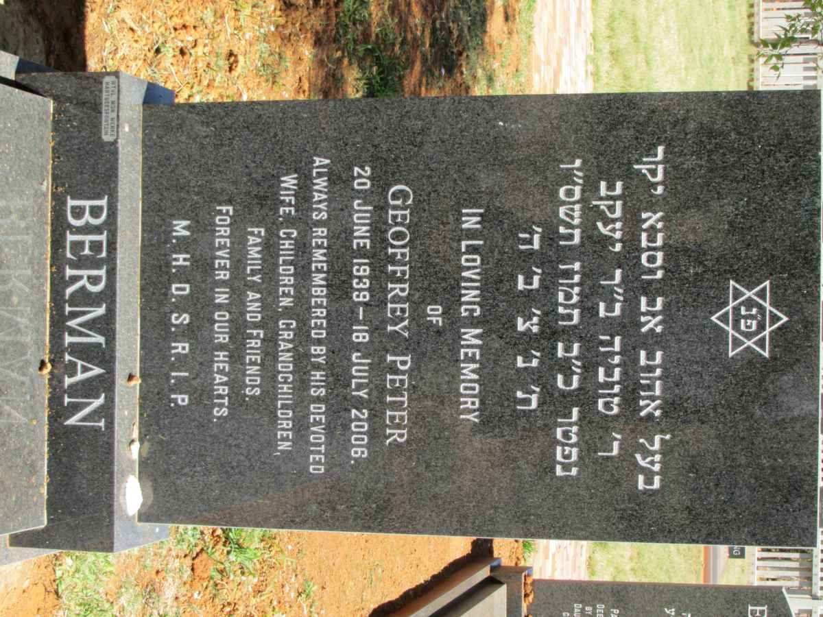 BERMAN Geoffrey Peter 1939-2006