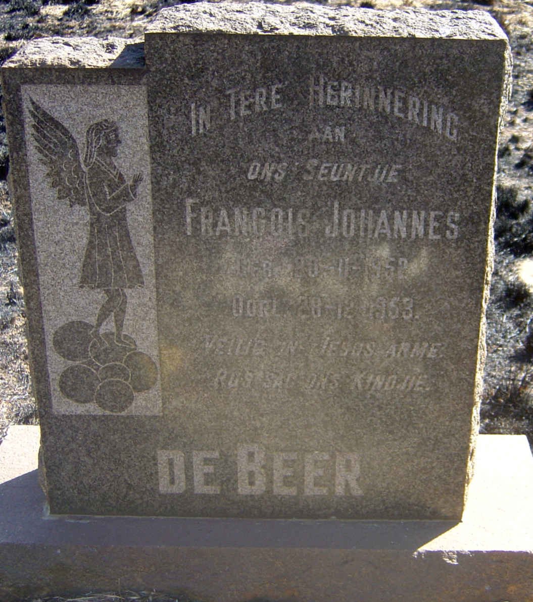BEER Francois Johannes, de 1953-1953