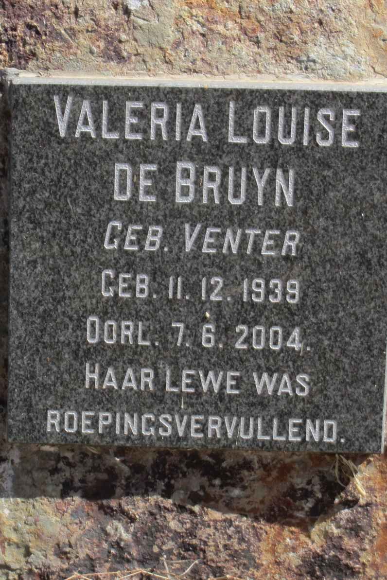 BRUYN Valeria Louise, de nee VENTER 1939-2004