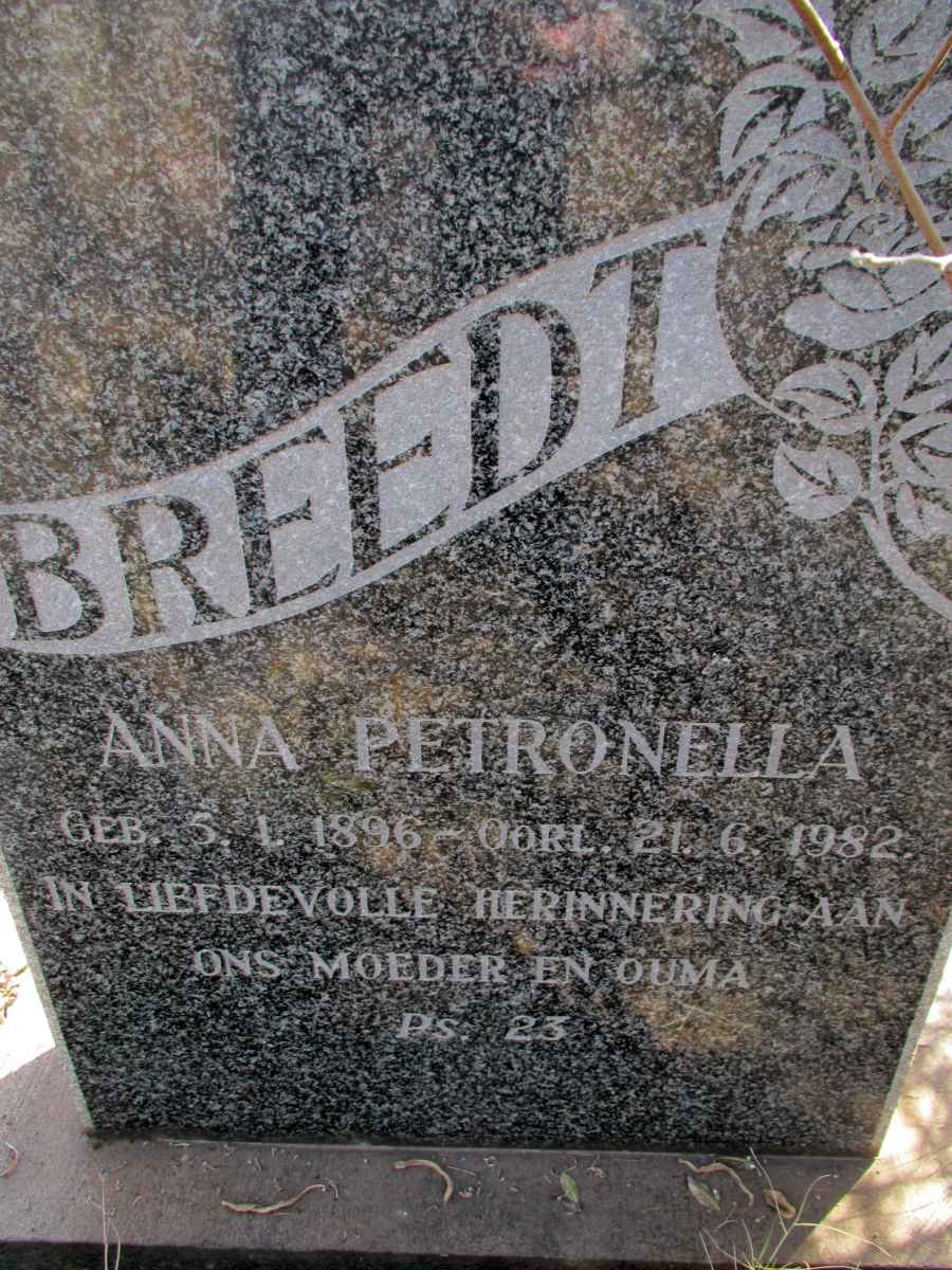 BREEDT Anna Petronella 1896-1982