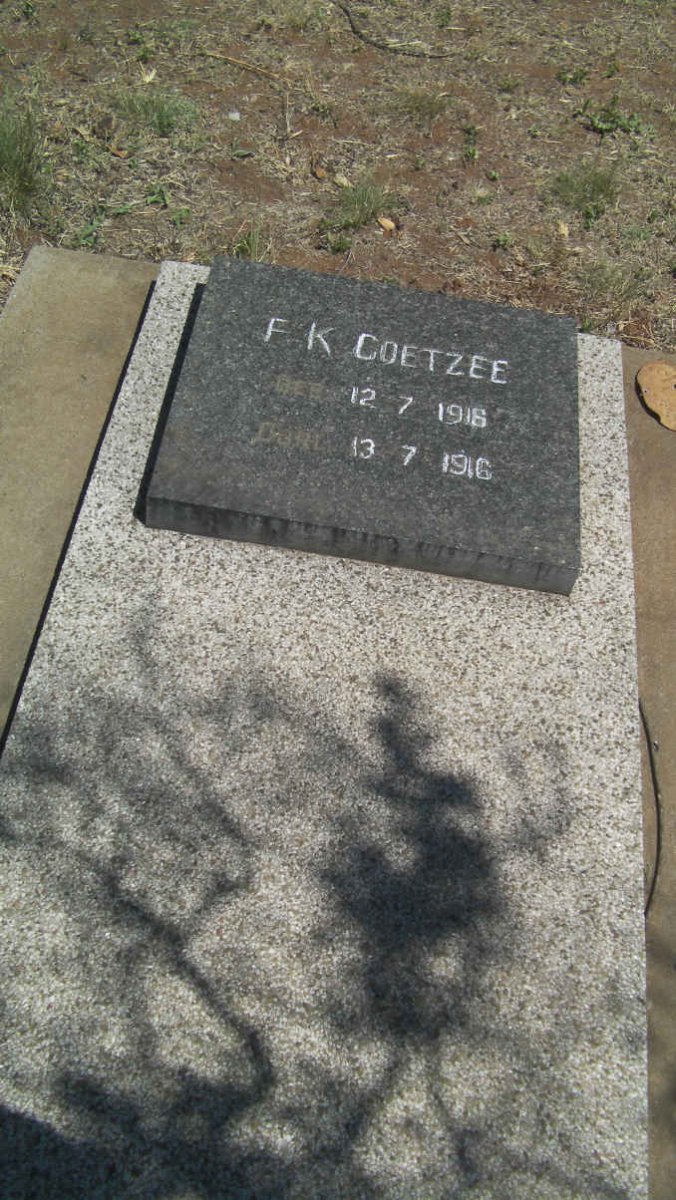 COETZEE F.K. 1916-1916