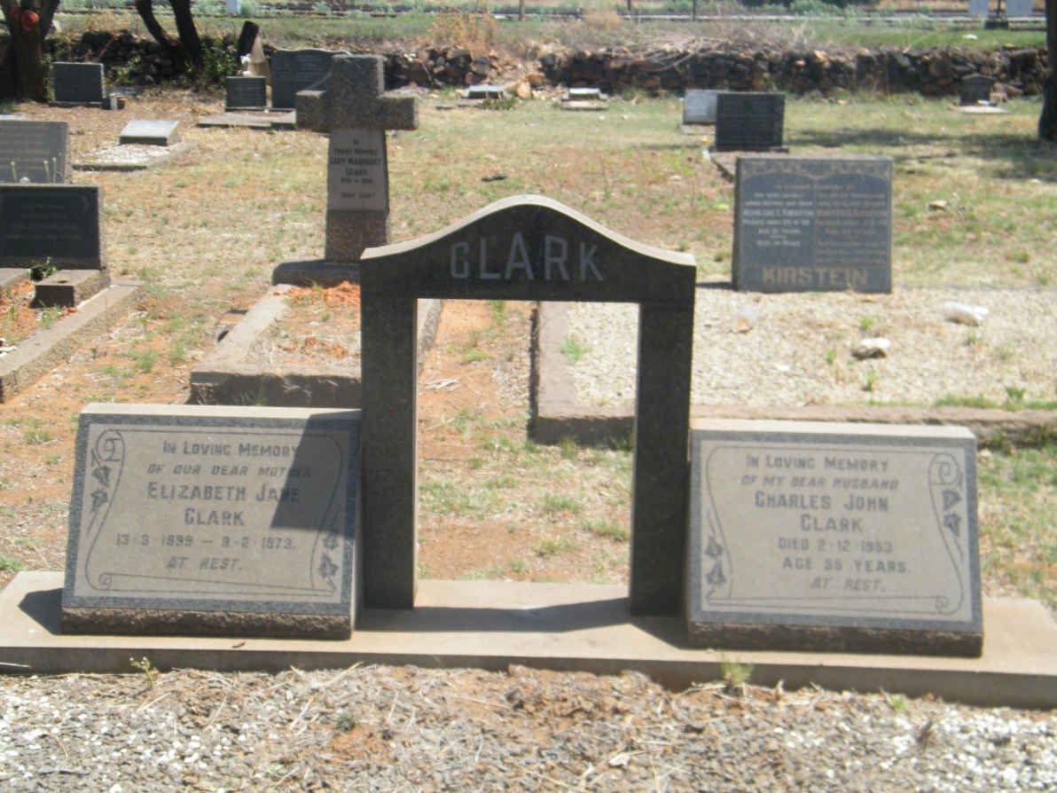 CLARK Charles John -1953 &amp; Elizabeth Jane 1899-1973