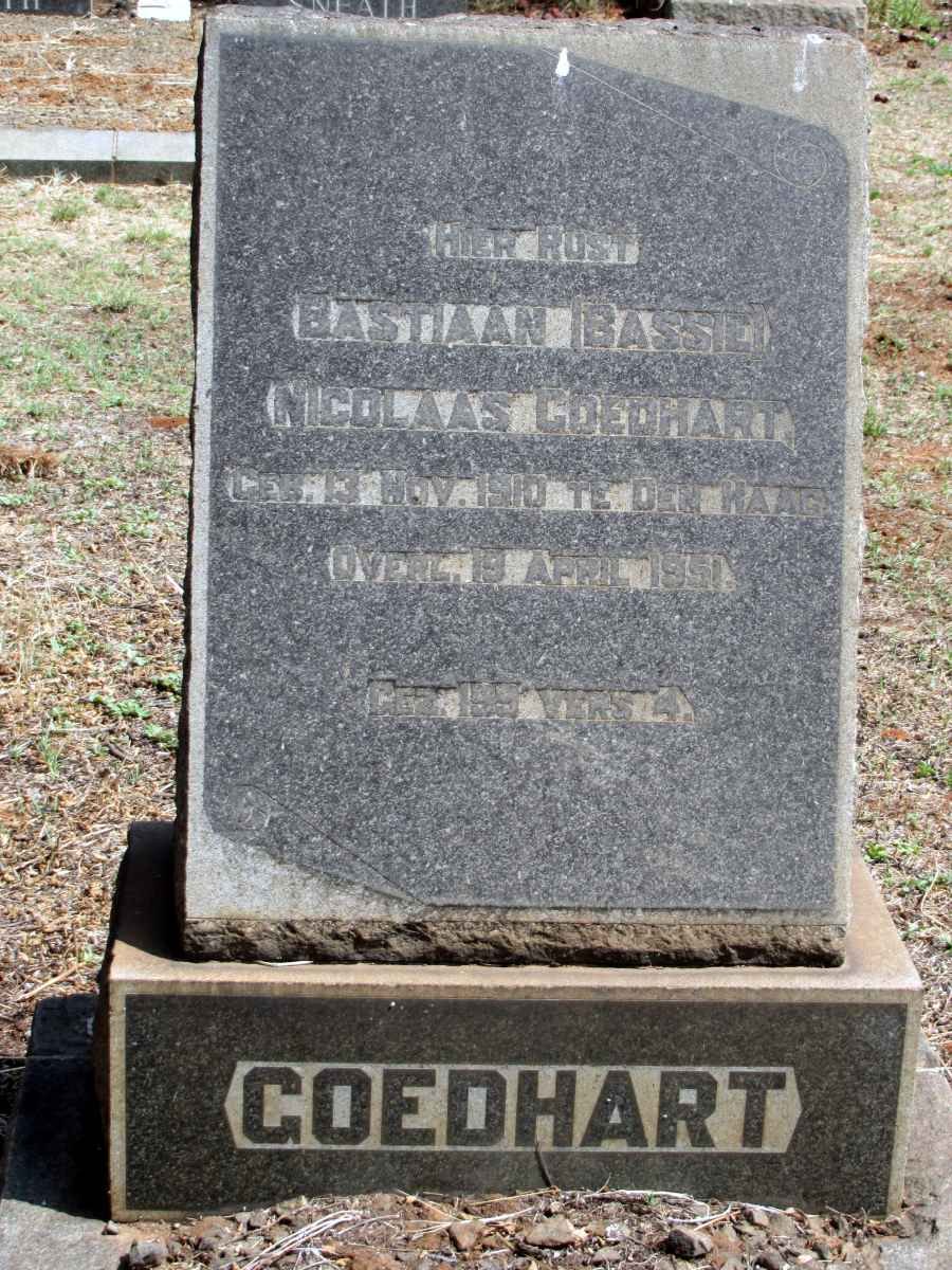 GOEDHART Bastiaan Nicolaas 1910-1951