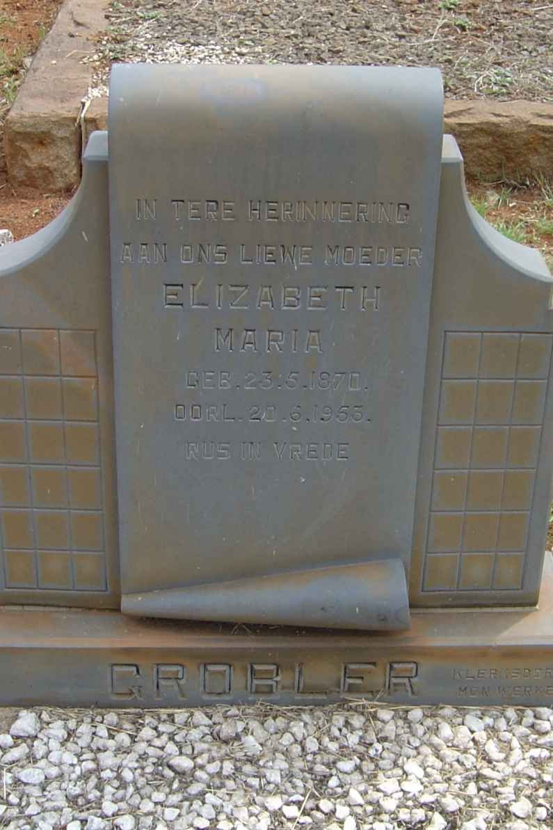 GROBLER Elizabeth Maria 1870-1955