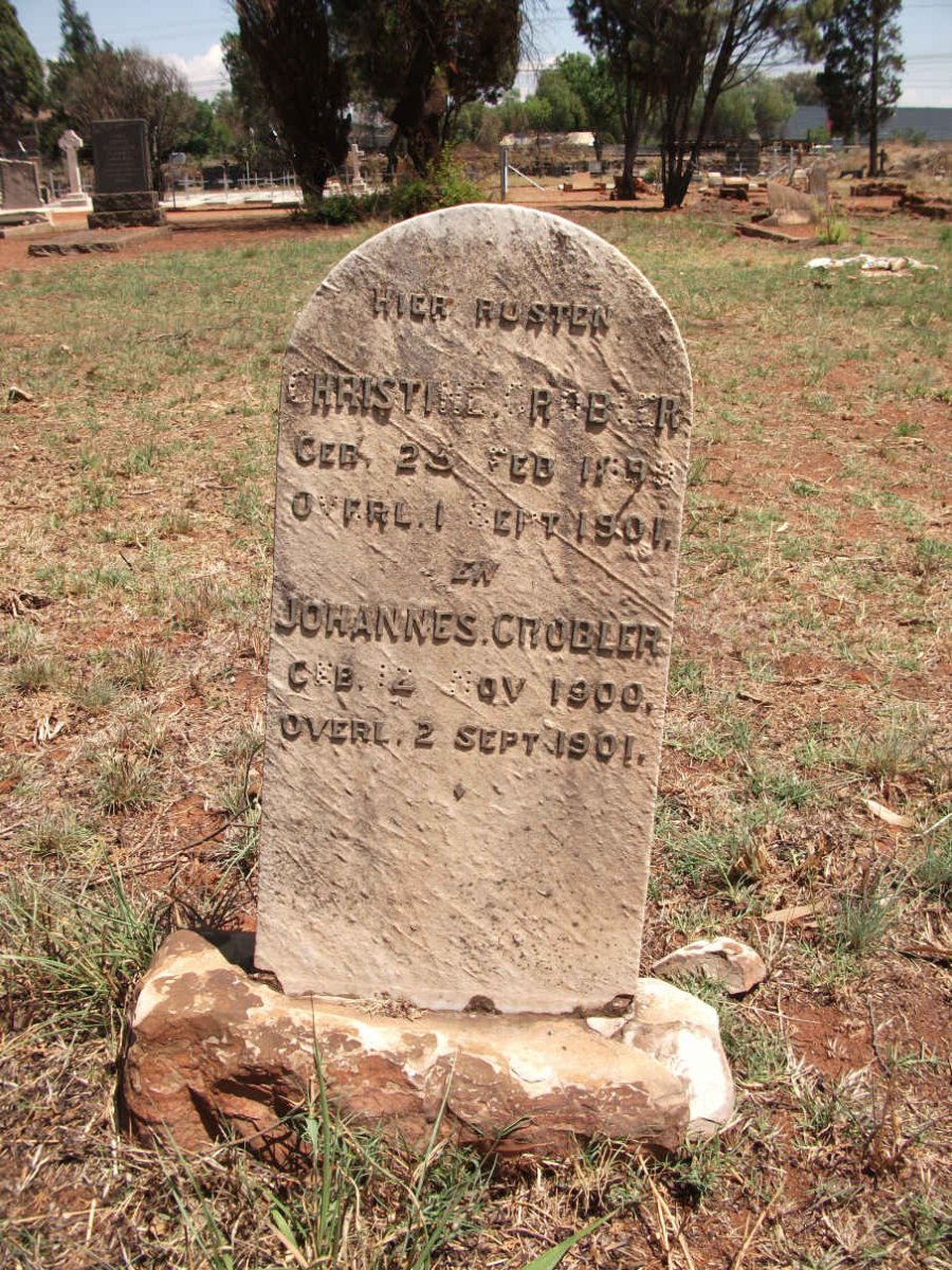 GROBLER Christine 1899-1901 :: GROBLER Johannes 1900-1901