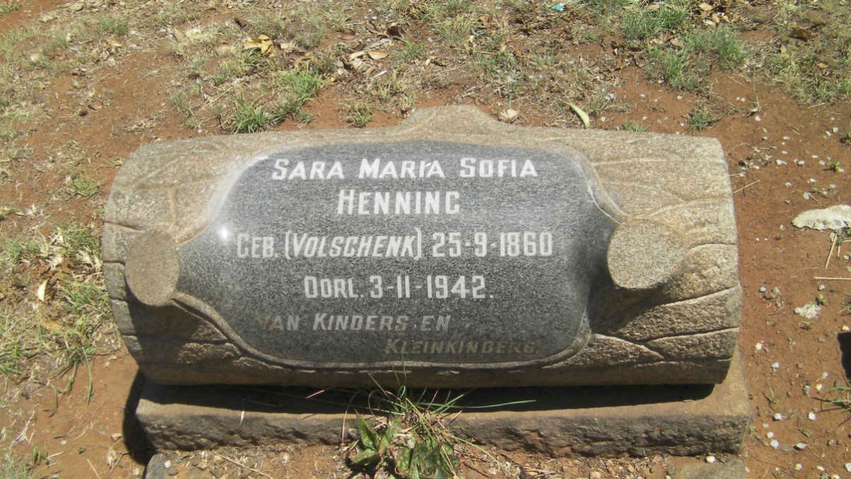 HENNING Sara Maria Sofia nee VOLSCHENK 1860-1942