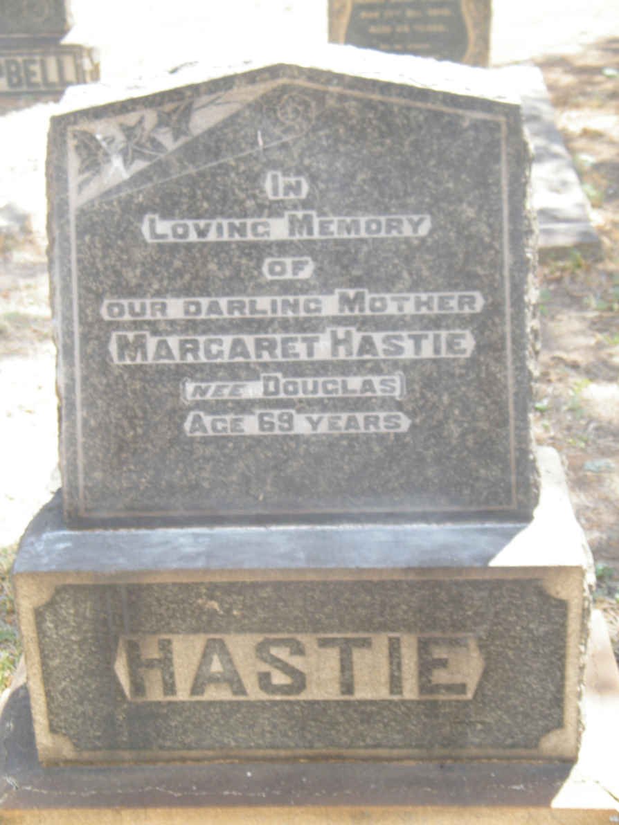 HASTIE Margaret nee DOUGLAS