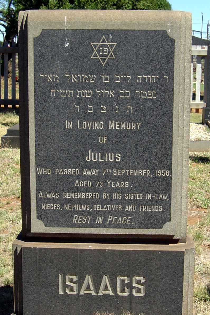 ISAACS Julius -1958