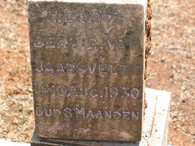 JAARSVELDT Bertie, van -1930