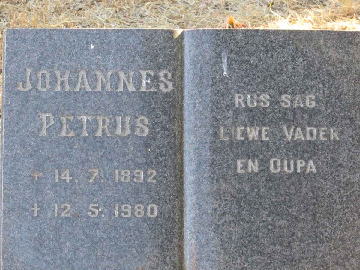 JONKER Johannes Petrus 1892-1980