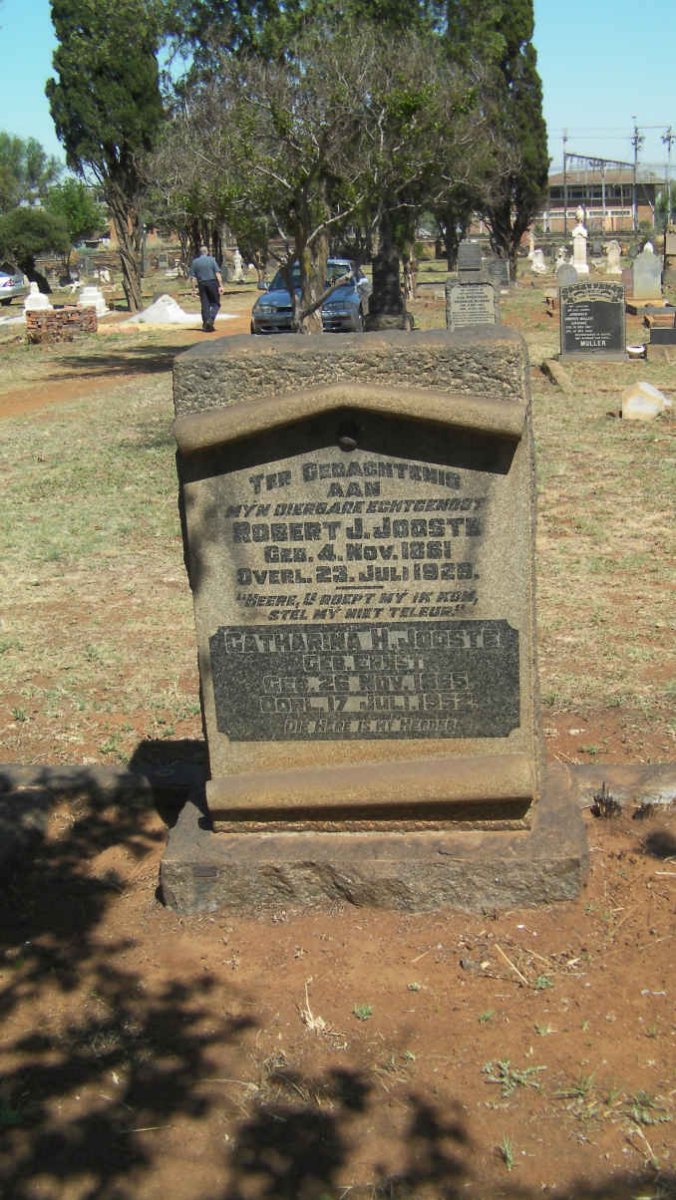 JOOSTE Robert J. 1861-1929 &amp; Catharina H. ERNST 1865-1952
