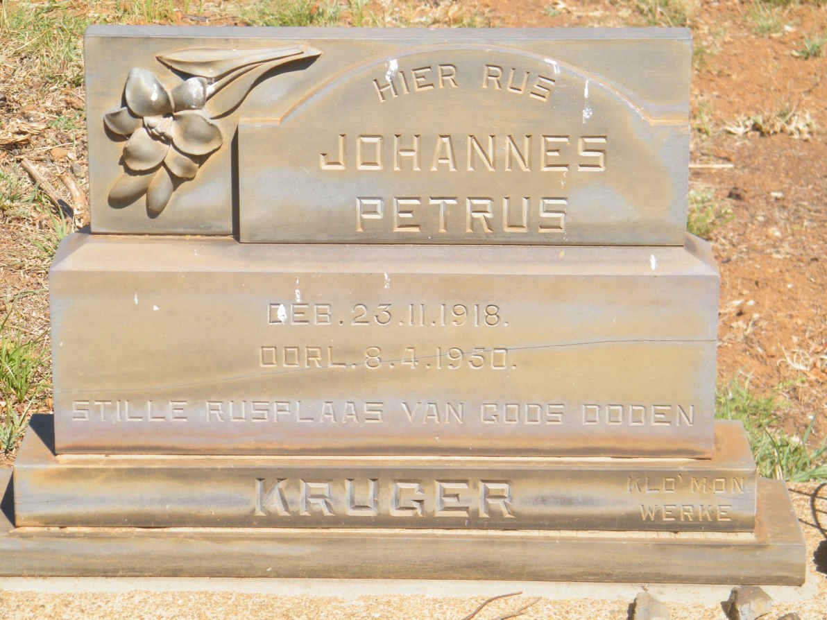 KRUGER Johannes Petrus 1918-1950