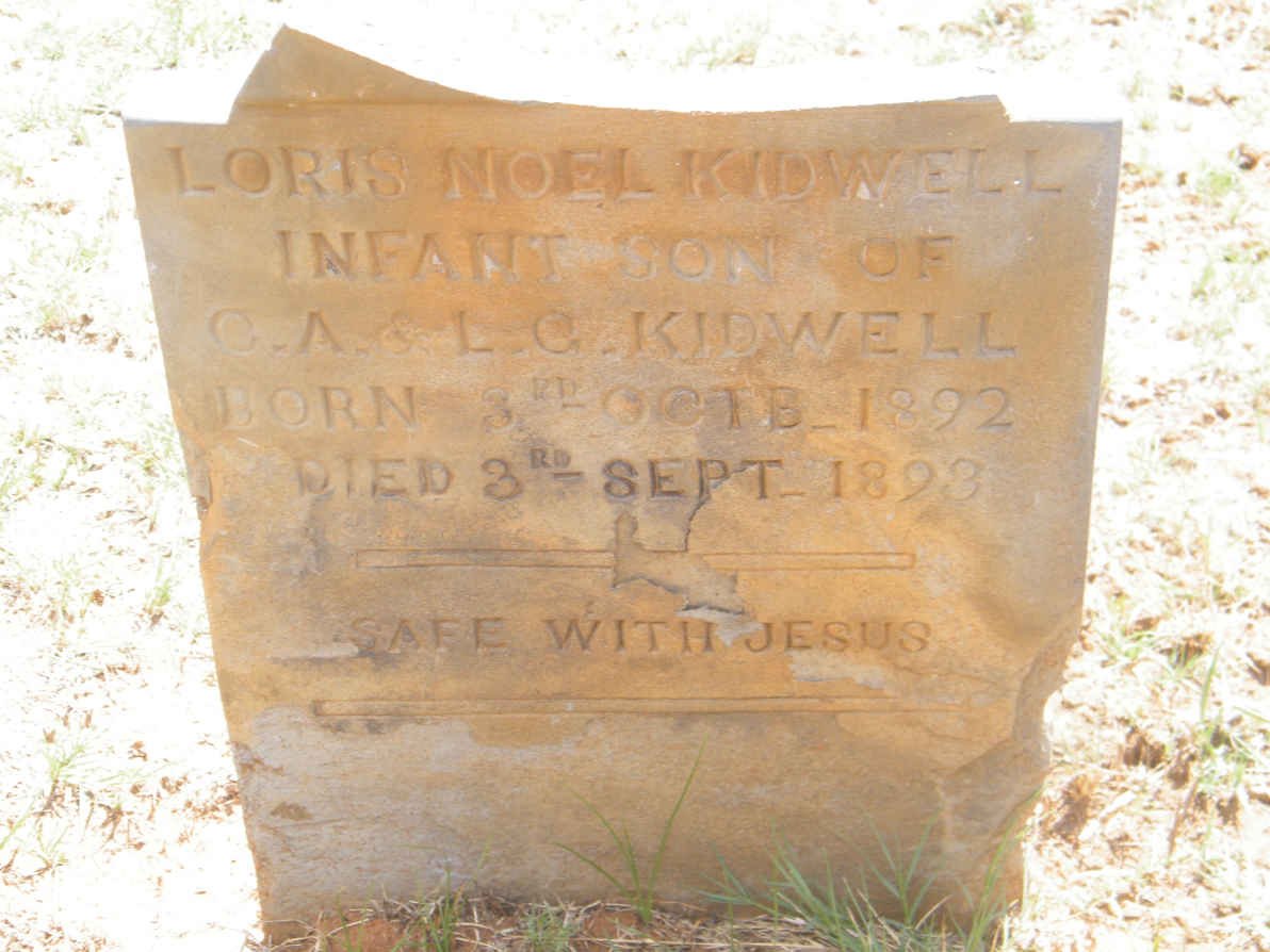 KIDWELL Loris Noel 1892-1893