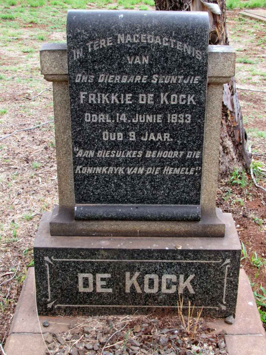 KOCK Frikkie, de -1933