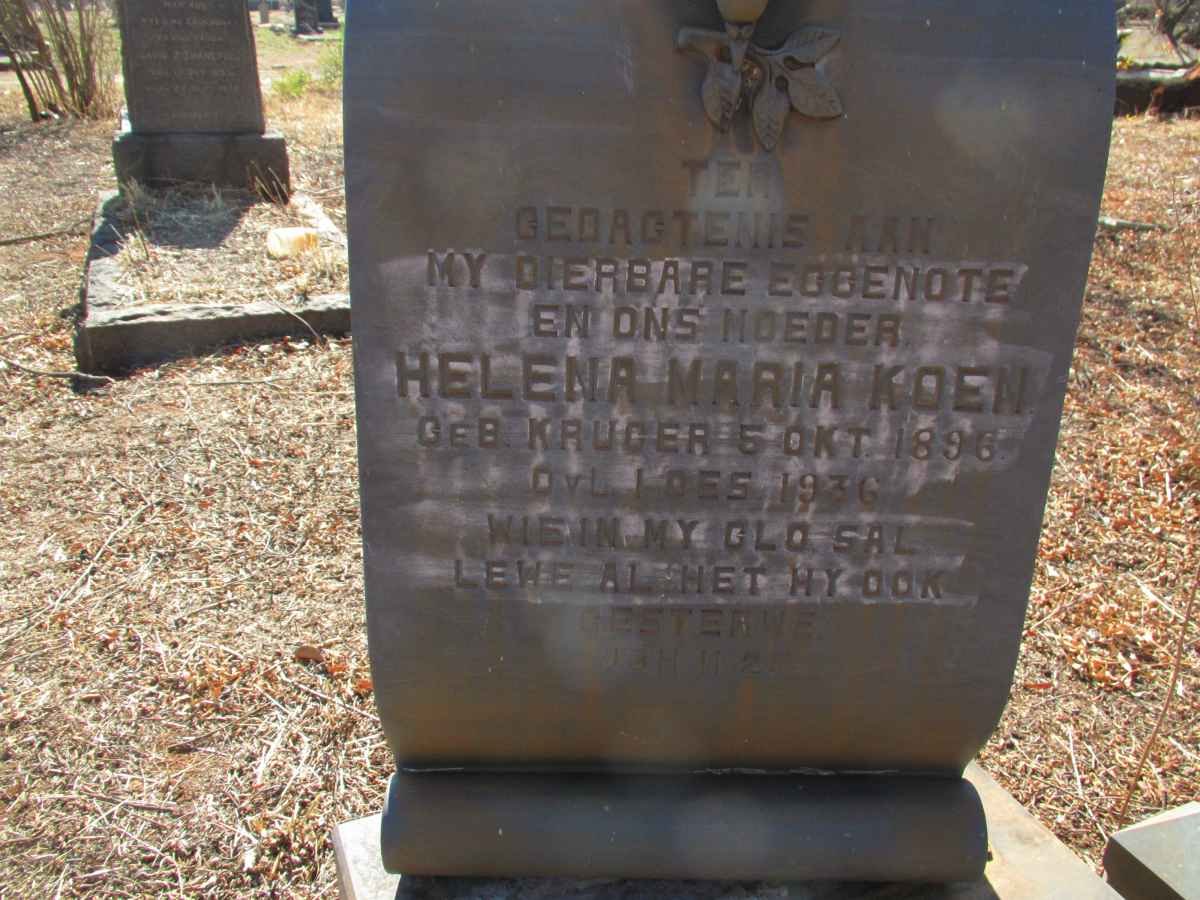 KOEN Helena Maria nee KRUGER 1896-1936