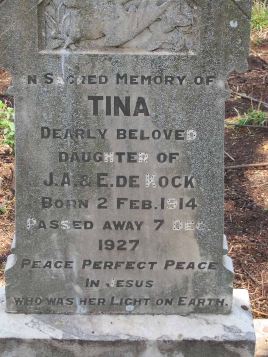 KOCK Tina, de 1914-1927