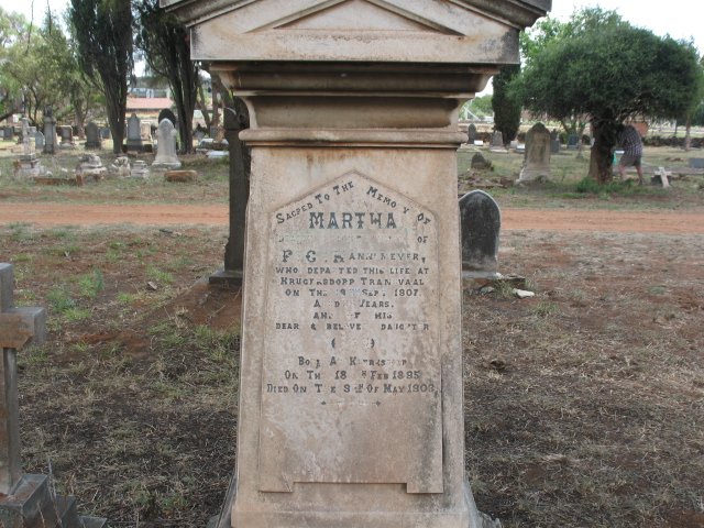 KANNEMEYER Martha -1907 :: KANNEMEYER ? 1895-1903