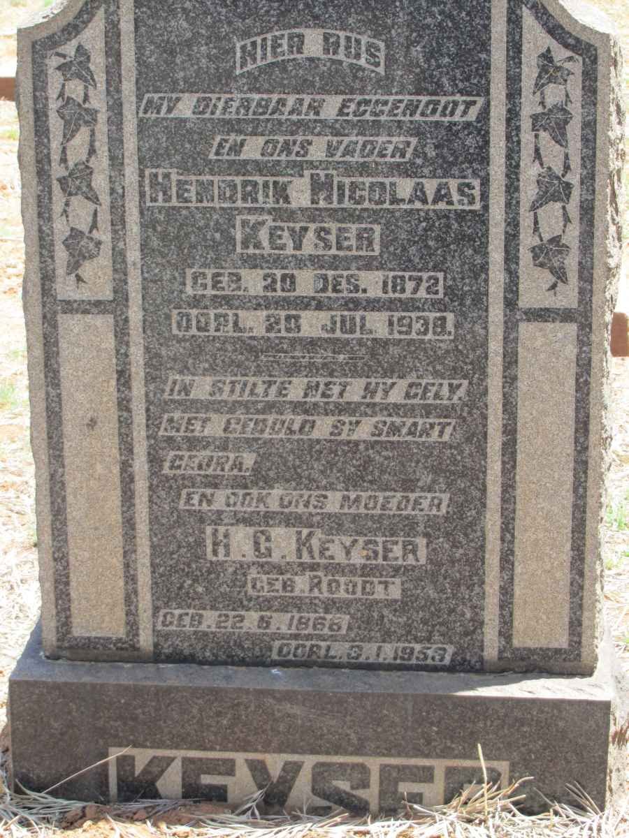 KEYSER Hendrik Nicolaas 1872-1938 &amp; H.G. ROODT 1868-1959