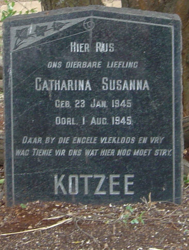 KOTZEE Catharina Susanna 1945-1945