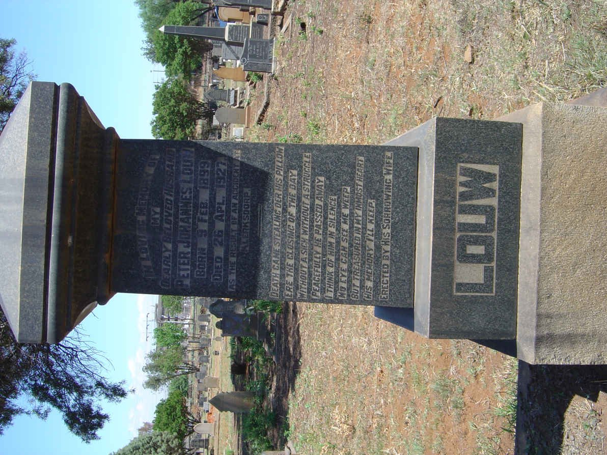 LOUW Peter Johannes 1899-1927