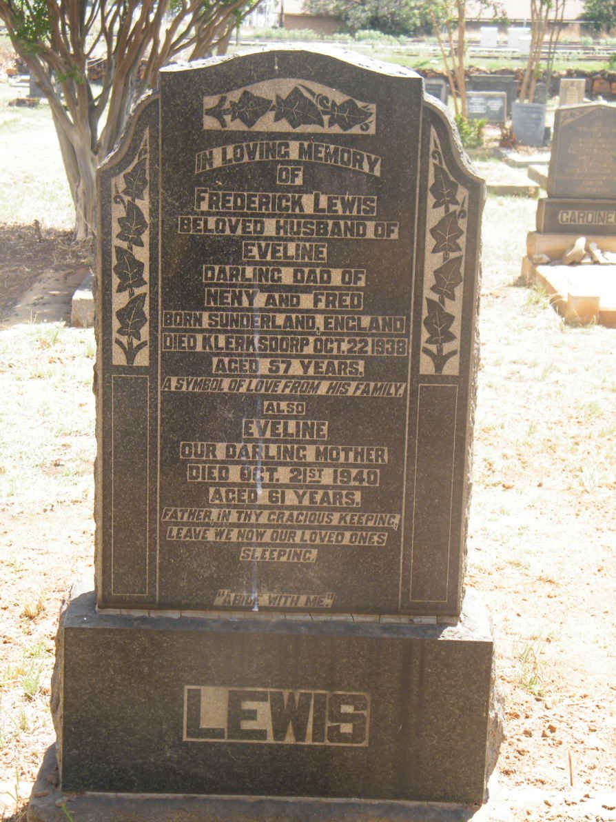 LEWIS Frederick -1938 &amp; Eveline -1940