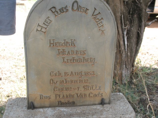 LIEBENBERG Hendrik Johannes 1852-1932