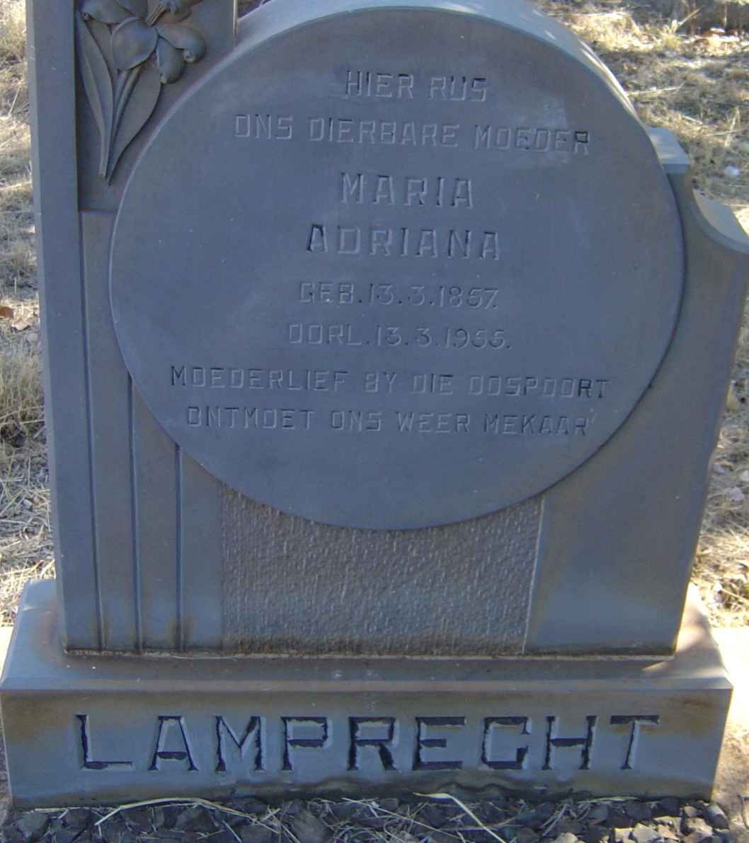 LAMPRECHT Maria Adriana 1857-1965