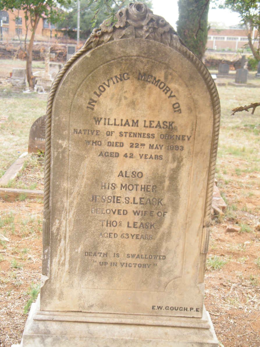 LEASK Jessie S. :: LEASK William -1893