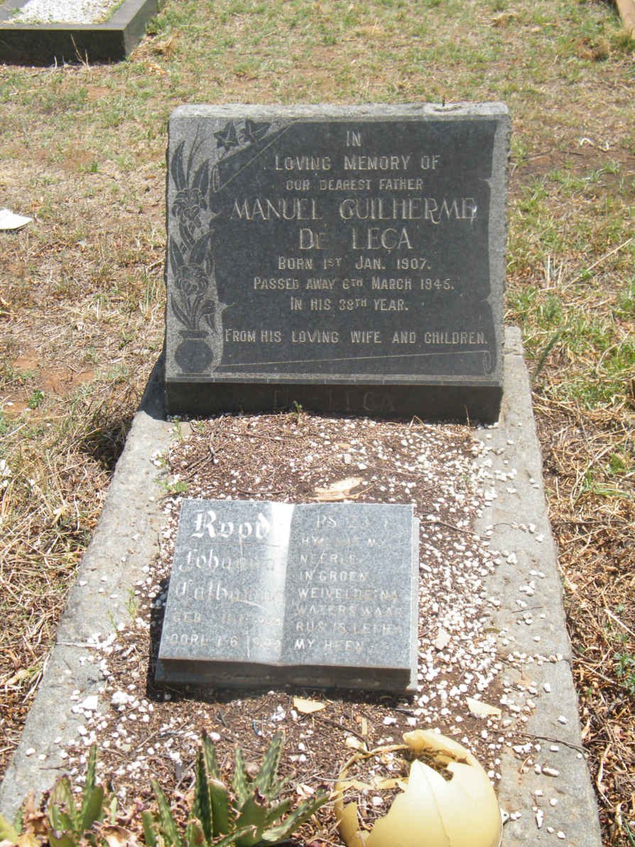 LECA Manuel Guilherme, de 1907-1945 :: ROODT Johanna Catharina 1914-1992