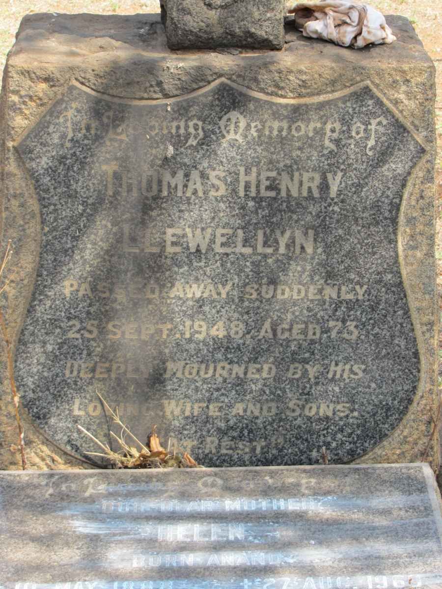 LLEWELLYN Thomas Henry -1948 &amp; Helen ANAND 1888-1969