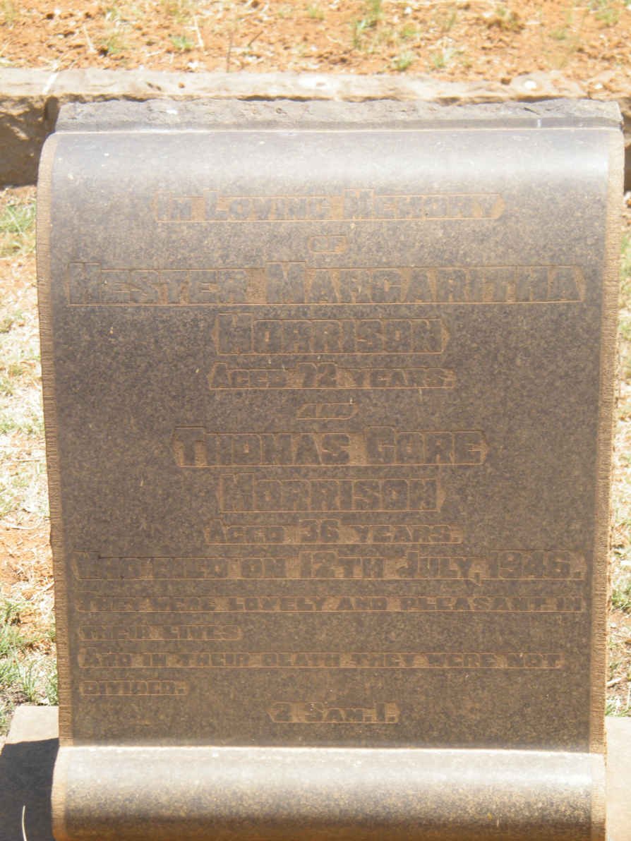 MORRISON Hester Margaritha -1946  :: MORRISON Thomas Core -1946
