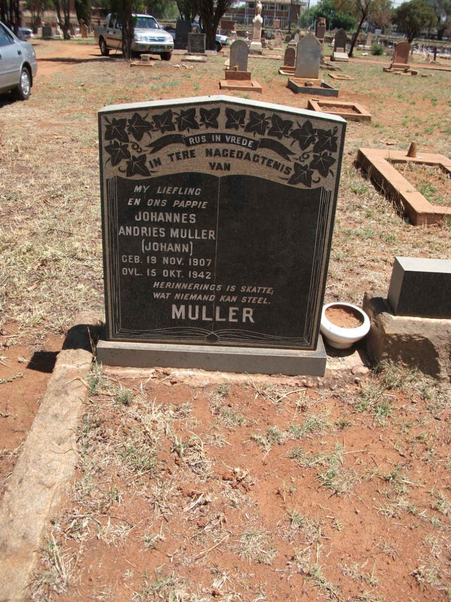 MULLER Johannes Andries 1907-1942