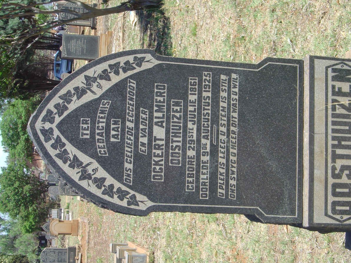 OOSTHUIZEN Ockert Almero 1961-1925