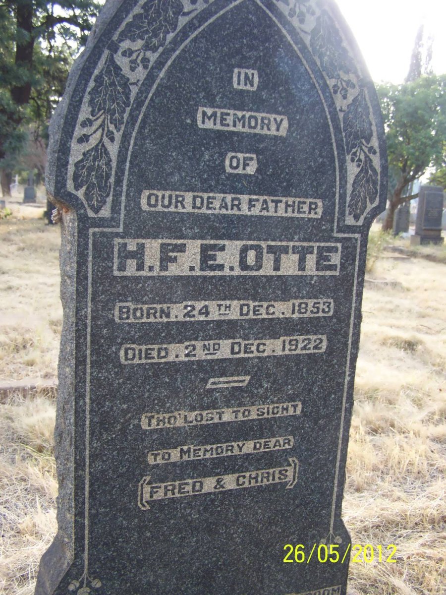 OTTE H.F.E. 1853-1922