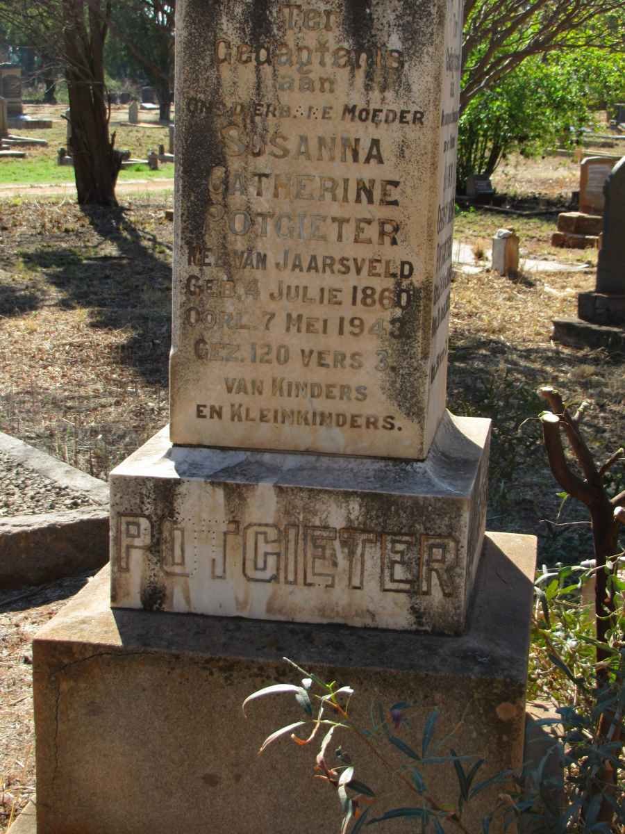 POTGIETER Susanna Catherine nee VAN JAARSVELD 1860-1943