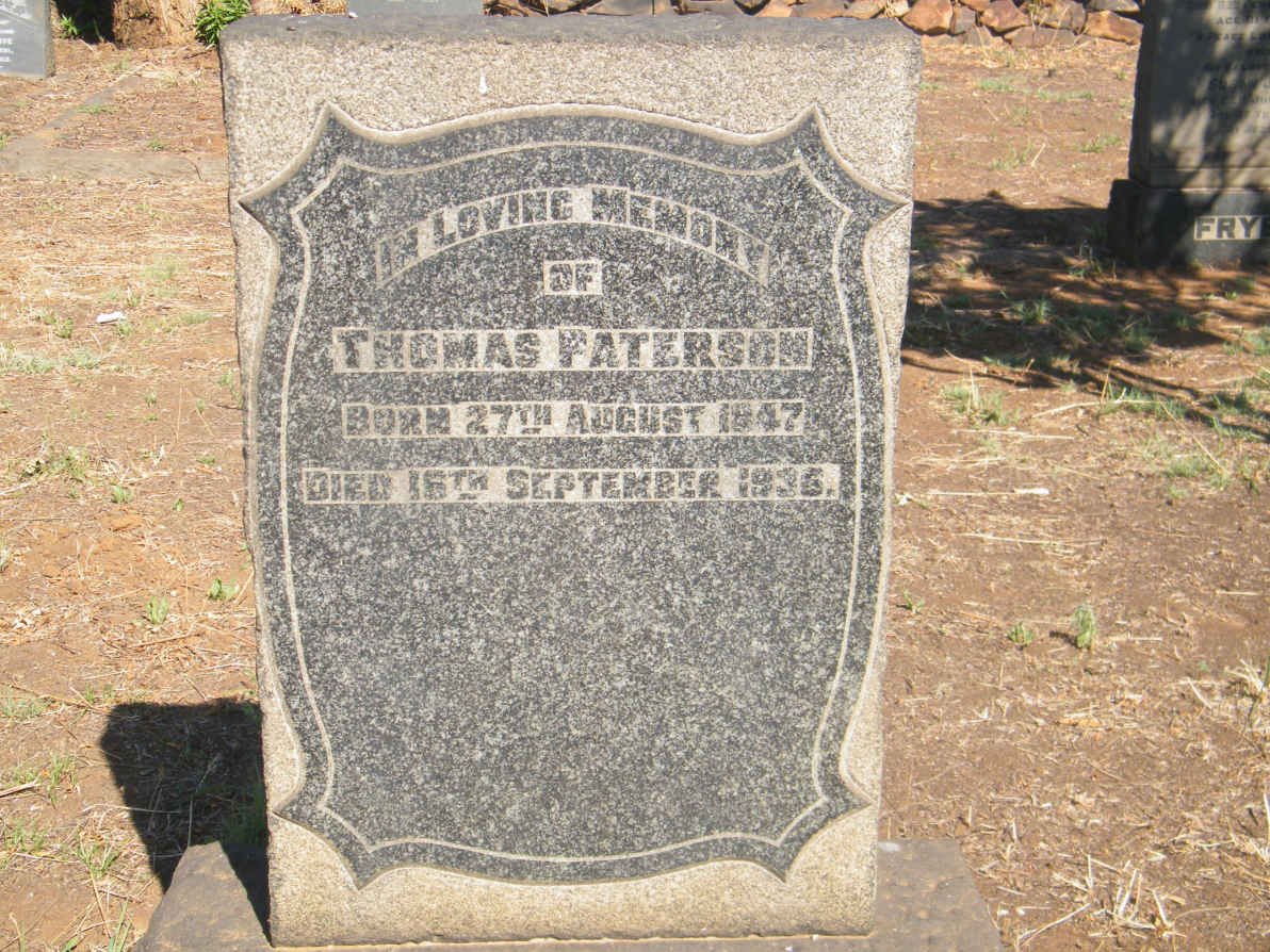 PATERSON Thomas 1847-1936