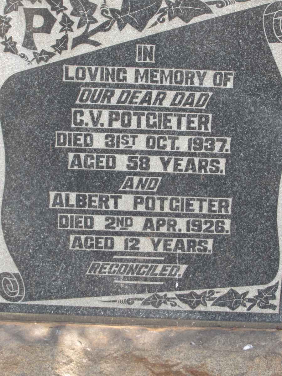 POTGIETER C.V. -1937 :: Albert -1926
