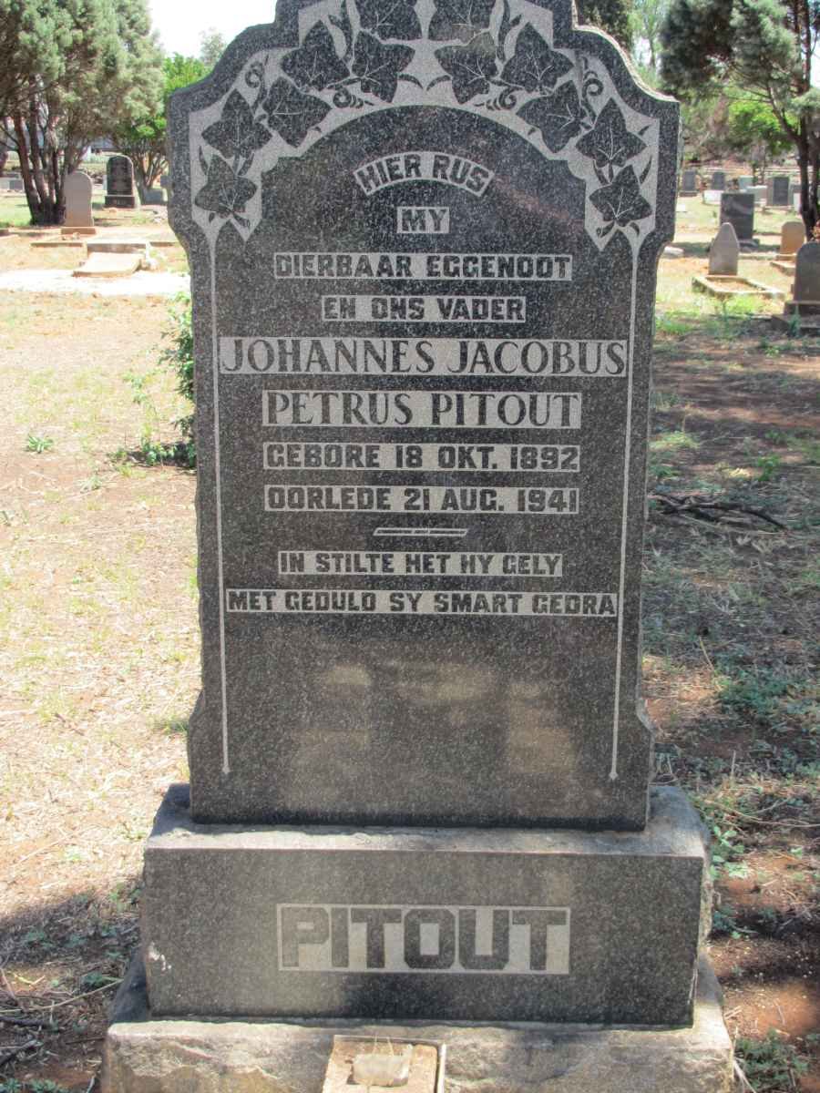 PITOUT Johannes Jacobus Petrus 1892-1941