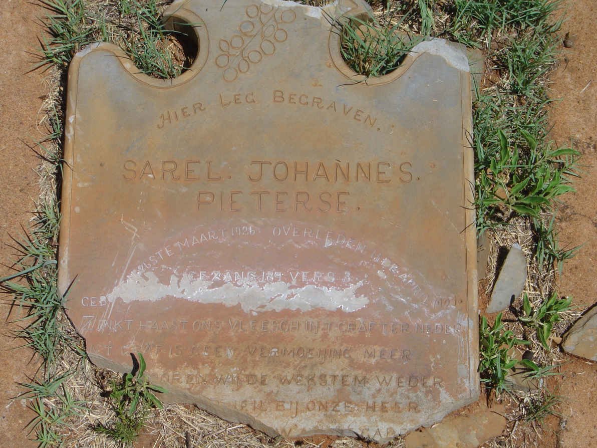 PIETERSE Sarel Johannes 1926-1927